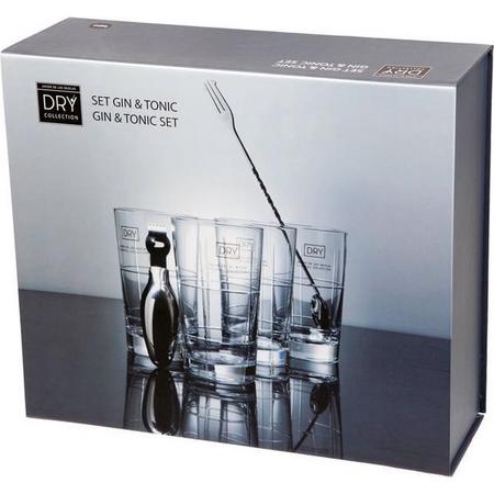 Balvi Gin-tonicset Dry collection Rvs/glas 6-delig
