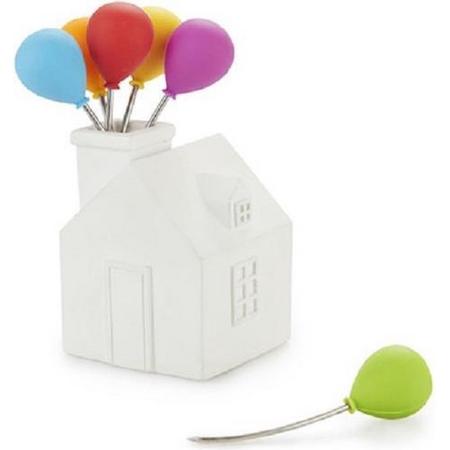 Balvi Snackvork House Balloon 11 X 5,5 Cm Siliconen Wit