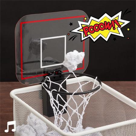 Balvi basketbalnet Shoot met geluid voor op prullenbak kunststof