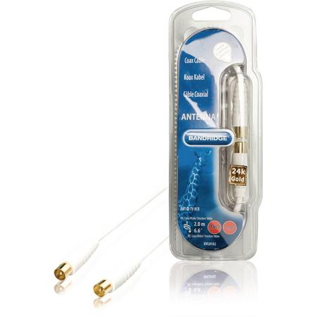 Bandridge BVL8102 coax-kabel 2 m IEC Wit
