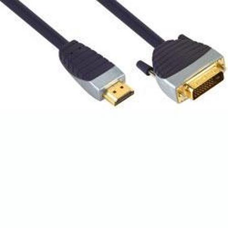 Bandridge SVL1110 video kabel adapter 10 m HDMI DVI-D Zwart, Grijs