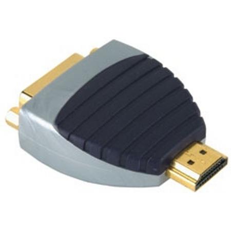 Bandridge SVP1101 kabeladapter/verloopstukje 1x HDMI, Male 1x DVI-D, Female Zwart, Grijs