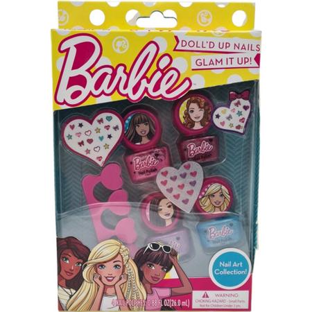 Barbie - DollD Up Nails Glam It Up! Nail Art Collection - Nagellakset - Kindermake-up - Geschenkset