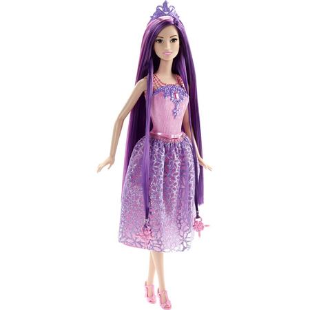 Barbie Bijzonder Lang Haar - Prinses Paars - Barbiepop
