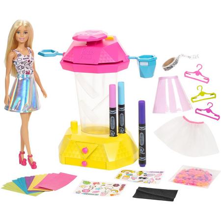 Barbie Crayola Confetti Rokjes-studio - Speelset met Barbiepop