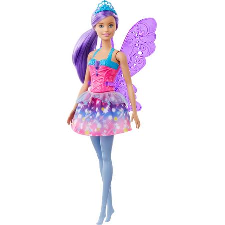 Barbie Dreamtopia Fee met paars haar - Barbiepop