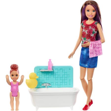 Barbie  Family Babysitter Skipper Badtijd -Barbiepop