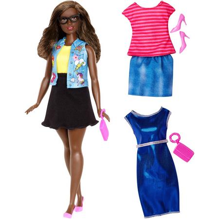 Barbie Fashionistas Emoji Fun - Barbiepop met 3 outfits