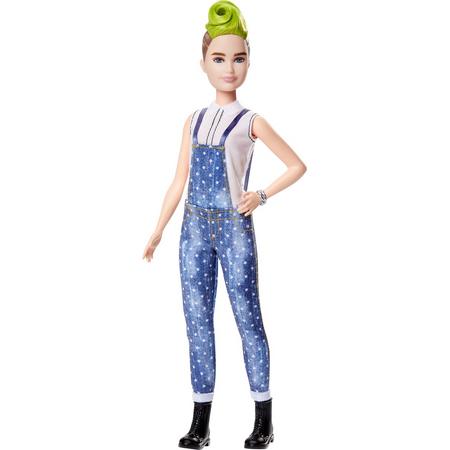 Barbie Fashionistas Tall Met Groene Hanenkam - Barbiepop