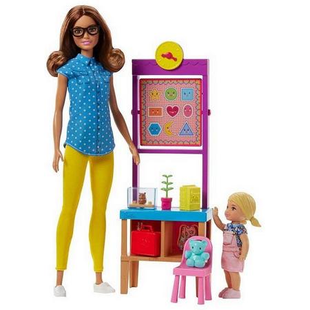 Barbie Schooljuf met Kind en Accessoires