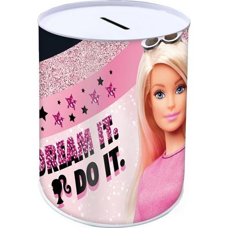 Barbie Spaarpot Dream It Meisjes 10 X 15 Cm Staal Roze