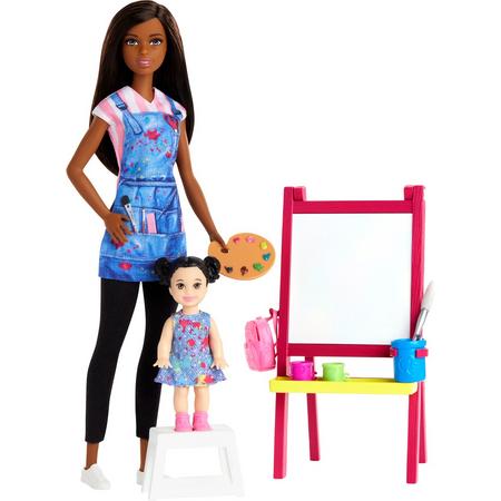 Barbie Tekenlerares Poppen en Speelset - Barbiepop