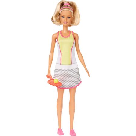 Barbie Tennisspeler met outfit en racket - Barbiepop