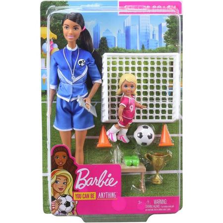 Barbie Voetbalcoach Speelset