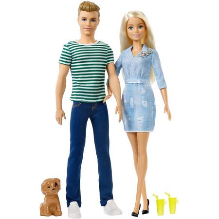 Barbie en Ken Met Hondje - Cadeauset