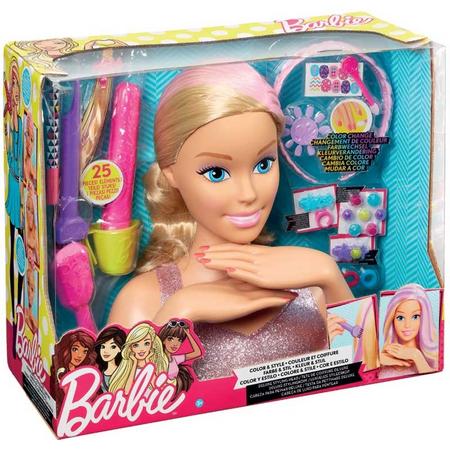 Barbie kaphoofd - Uitgebreide set voor zowel het haar als nagels