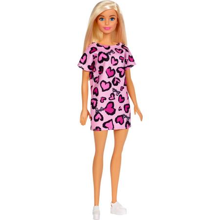 Barbie pop met klassieke outfit - Roze jurk - Barbiepop