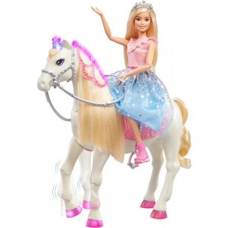 Barbie® Princess Adventure™ Pop en Prance & Shimmer™ Paard met lichtjes en geluiden