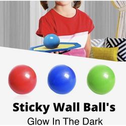   Sticky Wall Balls Glow In The Dark - Set van 3 - Sticky Balls - TikTok - Snapchat - Plafond - Stressbal - Lichtgevend In Het Donker