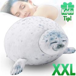Bob de Zeehond XXL – Seal Pillow – 80 cm – Dik Zeehonden Kussen – Slaapknuffel – Kinder Dieren Knuffel – ®Basco Products