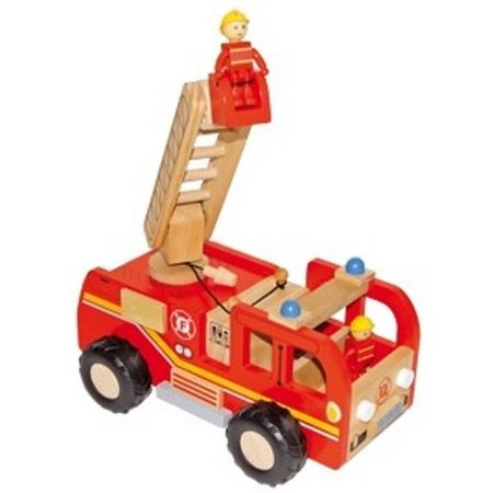 Base Toys Houten Brandweerauto Klein