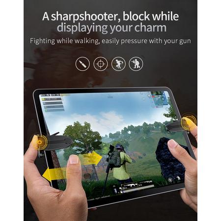 Baseus - Telefoon en Tablet GamePad / Joystick / Game Controller - PUBG - Fortnite - L1 en R1 - Geschikt voor Samsung Tab, Apple iPad iPhone, etc..