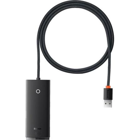 Baseus 5-in1 USB-C Adapter USB-A 1 Meter Kabel Zwart