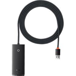 Baseus 5-in1 USB-C Adapter USB-A 2 Meter Kabel Zwart