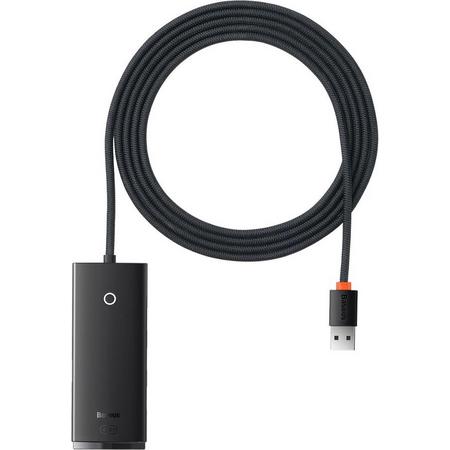 Baseus 5-in1 USB-C Adapter USB-A 2 Meter Kabel Zwart