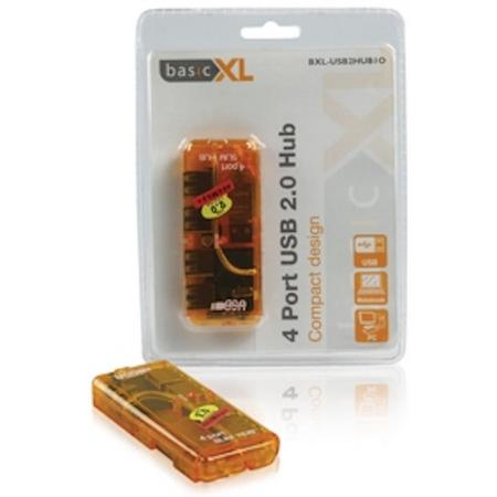 Basic XL, 4-poorts USB 2.0 Hub (Oranje)