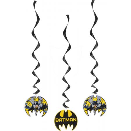 3 spiraal decoraties Batman™ - Feestdecoratievoorwerp
