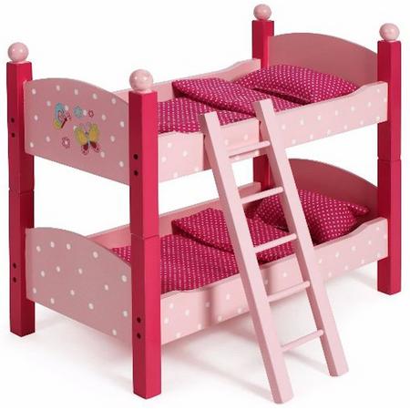 Poppen stapelbed Papilio Pink