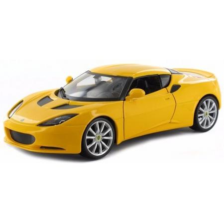 Modelauto Lotus Evora S 1:24 - geel - speelgoedauto