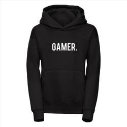 Gamer. - Zwarte Hoodie - 12 - 14 jaar - Gamer Hoodie - Sweater Kids