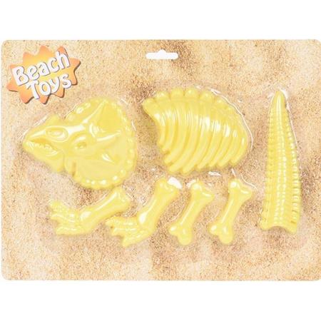 Beach Toy Zandvormen Dino Geel 31 X 23 Cm 9-delig Set