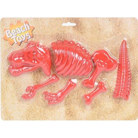 Beach Toy Zandvormen Dino Rood 31 X 23 Cm 9-delig Set