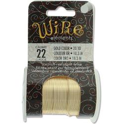 Beadsmith Wire Lacquered Tarnish Resistant 22 Gauge (.64mm) Gold x18.3m