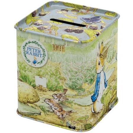 Spaarpot Peter Rabbit - 7,7 x 7,7 x 9,2  cm - Blik - Beatrix Potter