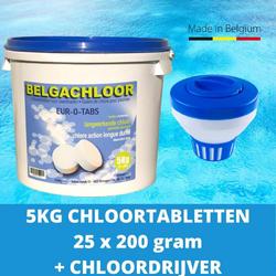 Chloor tabletten zwembad - Chloor tabletten - Chloordrijver - Chloor zwembad - Chloordrijver zwembad - Zwembad - Jacuzzi - 5kg - 25 x 200g
