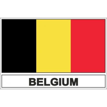 Sticker auto & raamsticker België vlag land code België