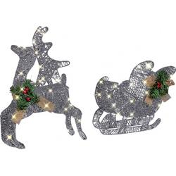 Beliani ENODAK - Kerstdecoratie - zilver - ijzer