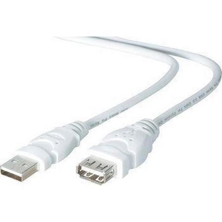 Belkin F3U153CP1.8MWHT 1.8m USB A USB A Mannelijk Vrouwelijk Wit USB-kabel