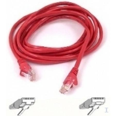 Belkin RJ45 CAT-5e booted STP Patch Cable 5m red netwerkkabel Rood
