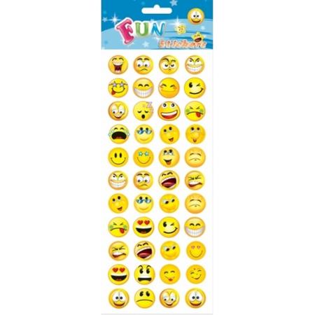 Agenda kinder stickertjes - Stickervel smileys/Emoticons/Emoji 132 stuks