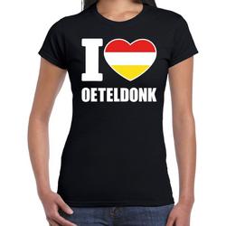 Carnaval t-shirt I love Oeteldonk voor dames- zwart - s-Hertogenbosch -  Carnavalshirt / verkleedkleding 2XL