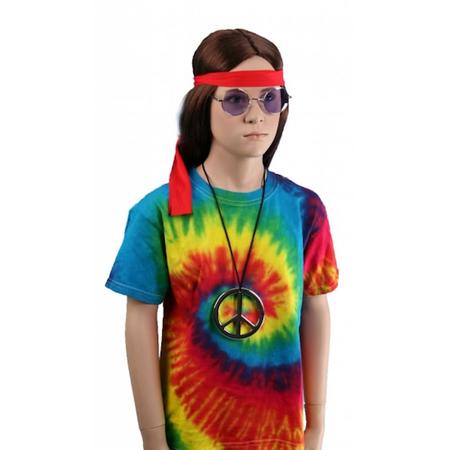 Tie-dye t-shirt rainbow voor kinderen Xs (3-4 jaar)
