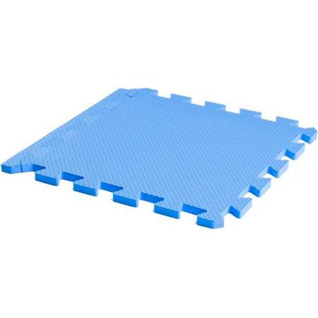 Benson 9 Stuks blauwe puzzel vloertegels foam 30 x 30 cm - Puzzel speelmat