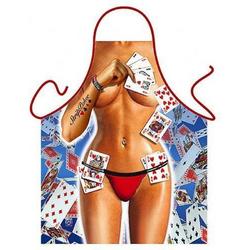 Strip Poker Vrouw - Grappig Leuk Sexy Schort Keukenschort