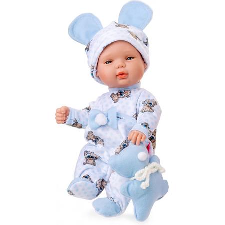 Berjuan Babypop In Pyjama 30 Cm Blauw