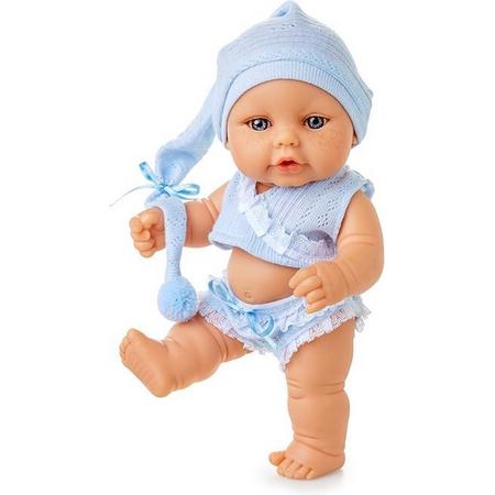 Berjuan Babypop Mini Baby 20 Cm Meisjes Lichtblauw